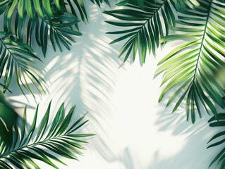Tropical Palm Leaves Overlay