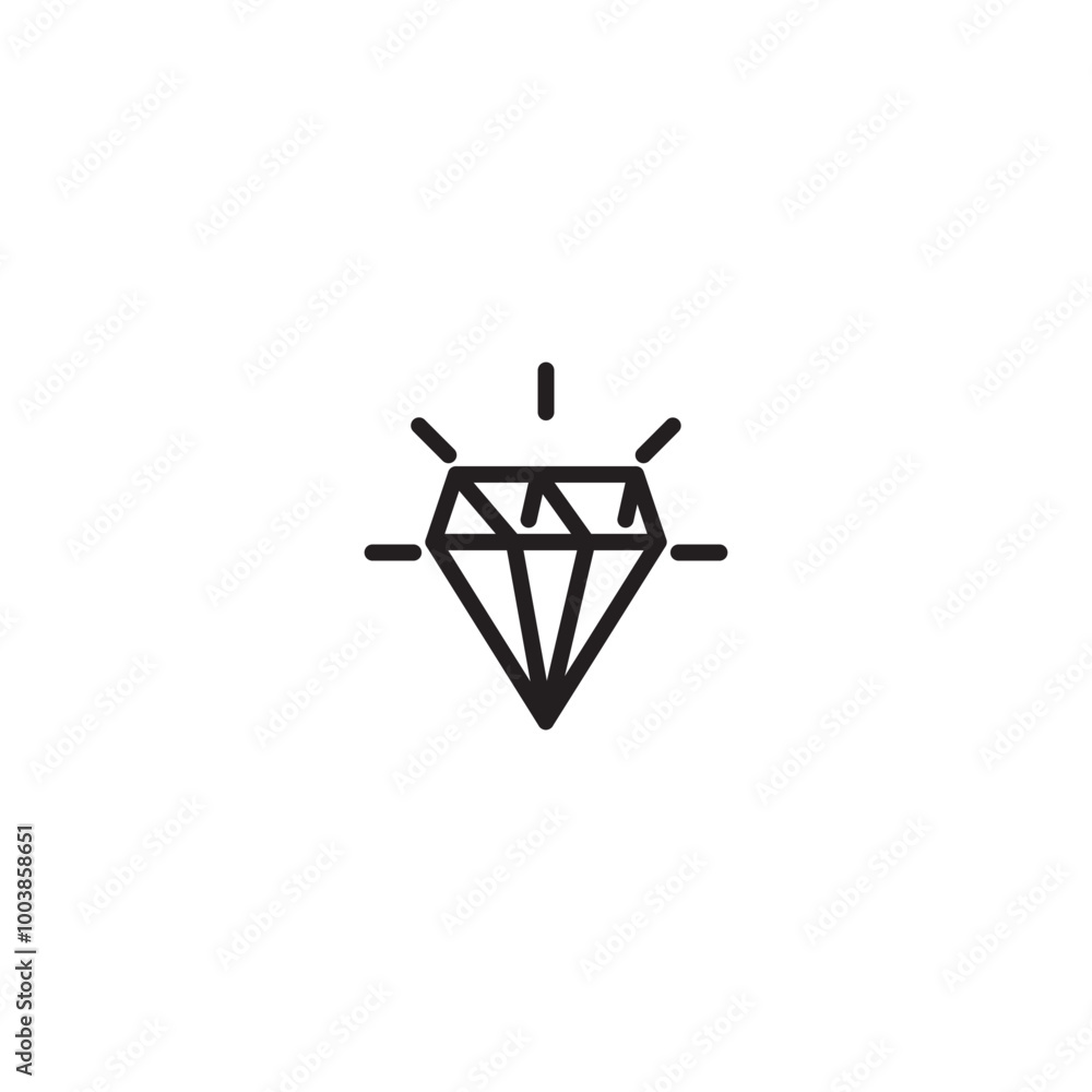 Poster diamond icon vector design template simple and clean. editable icon.