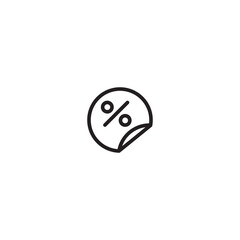 Discount business icon. Sale flat icon. Editable icon.