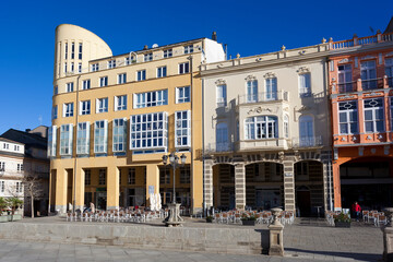 Fototapeta premium Square of Ribadeo, Lugo, Galicia, Spain