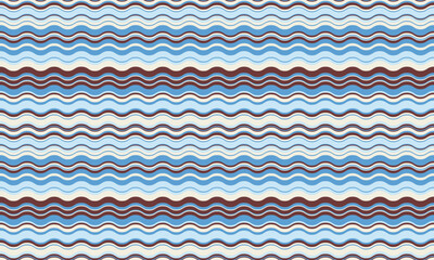 Abstract background with wavy stripes in vibrant colors, creating a rippled, liquid effect. Smooth curves and textured lines add elegance, vitality, and creativity. Ideal for wallpaper or textile.