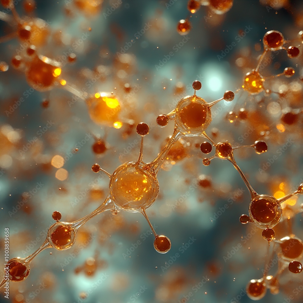 Poster abstract molecular structure: a digital exploration of science