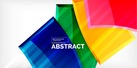 Colorful geometric abstract shapes. Illustration For Wallpaper, Banner, Background, Card, Book Illustration, landing page