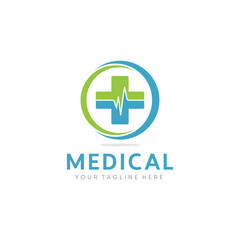 medical logo design vector symbol cross icon illustration