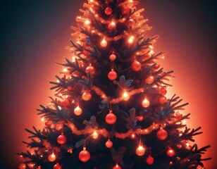 red christmas tree