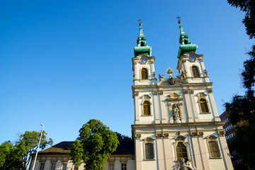Baroque church of St. Anne in Budapest, Hungary.