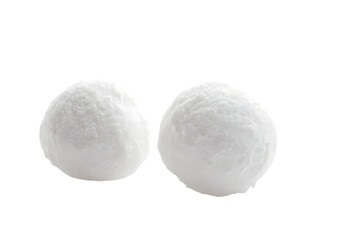 Snowballs isolated on white or transparent background. 