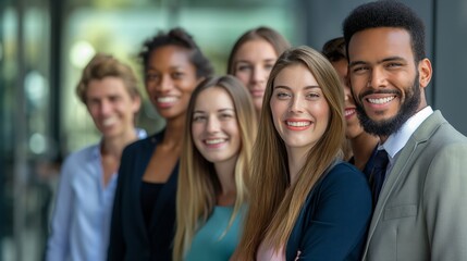 Obraz premium group of young business people with different ethnicity work together as a team