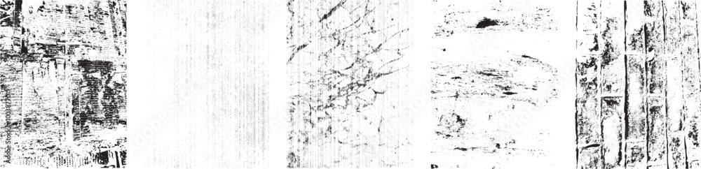 Poster Grunge textures set. Collection of vector, distress, textures .Simply Place grungy textured overlay over any Object to Create grunge ,dirty effect .Various distressed texture for your design. 