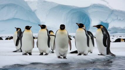 Fototapeta premium penguins in polar regions