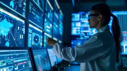 High tech Research Lab Studying Smart Grid Technologies and Energy Systems Impact