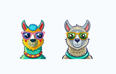 Obraz premium Giraffe cartoon vector illustration