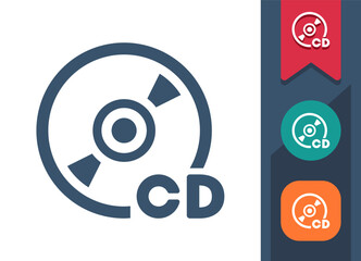 Data Disc, CD, DVD, Blu-ray Icon