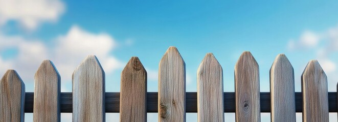 Realistic Wooden Fence Made of Small Sticks with Grass in Front on White BackgroundRealistic Wooden Fence Made of Small Sticks with Grass in Front on White Background