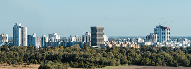 Naklejka premium aerial cityscape of Berlin Rudow, a suburb within the borough of Neukölln