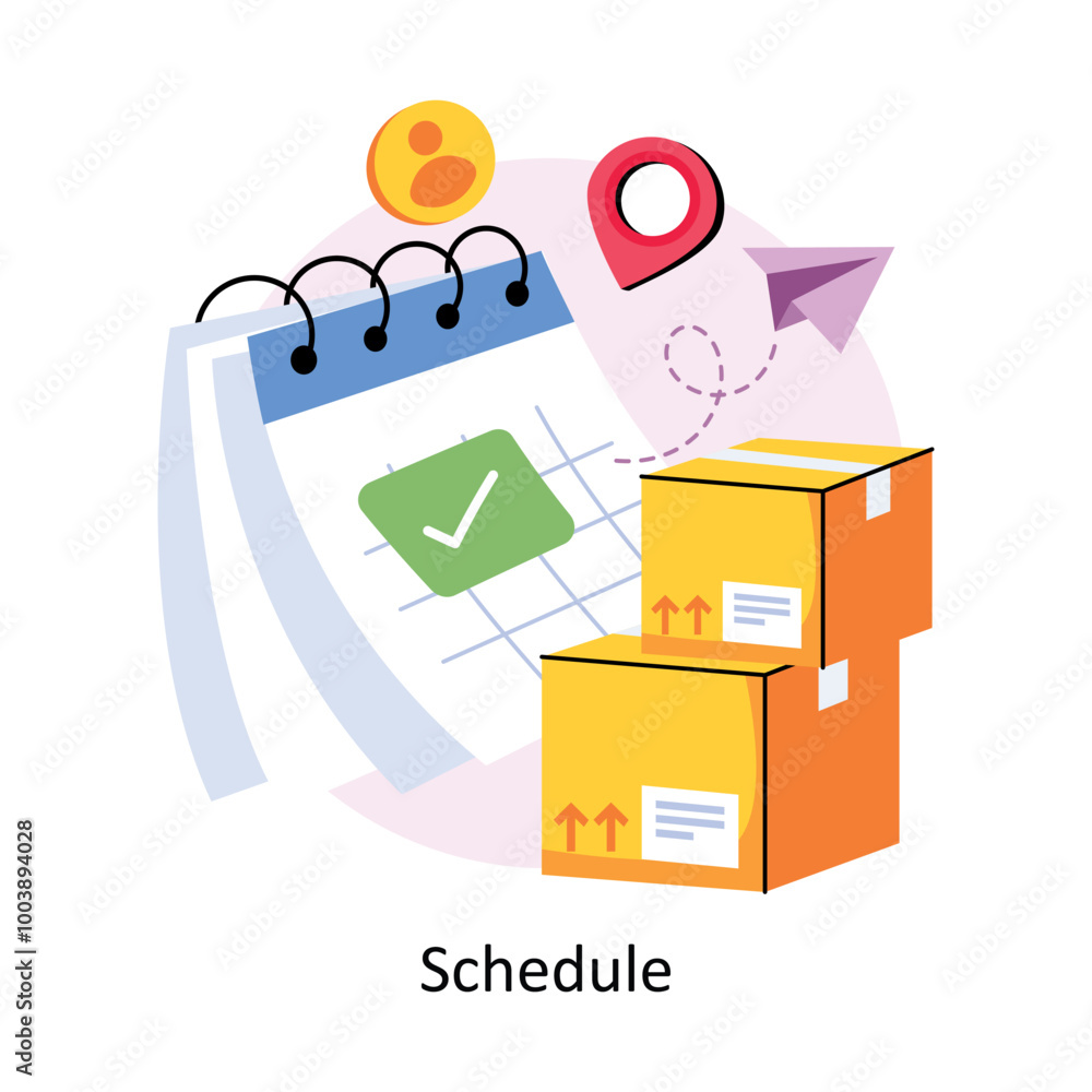 Poster schedule concepts style illustrations. eps 10 file