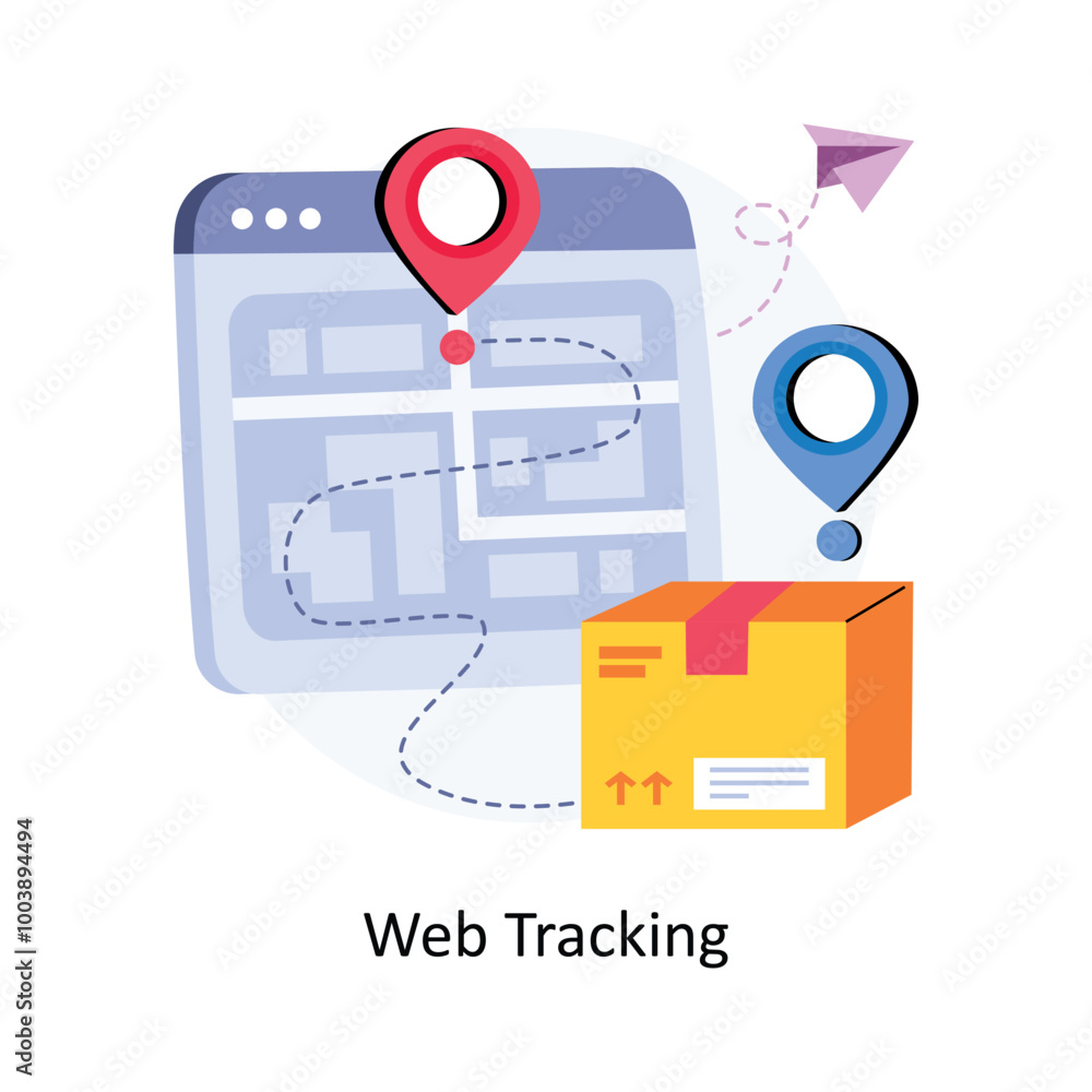 Poster web tracking concepts style illustrations. eps 10 file