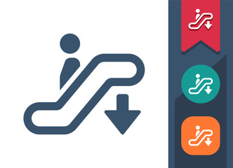 Escalator, Stairs, Staircase Icon