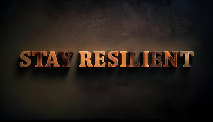 Stay resilient word
