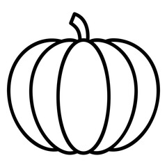 Pumpkin icon for fall harvest season and halloween