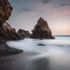 Dreamy Horizons: Gentle Waves Embracing the Shore