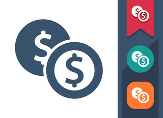 Finance, Currency, Coins Icon
