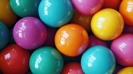 Colorful Spheres: A Close-Up of Vibrant Balls
