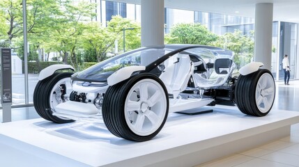 Futuristic Transparent Car Concept Displayed in Gallery