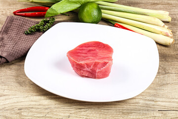 Raw fresh Tuna fush steak
