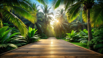 Fototapeta premium palm trees on the beach