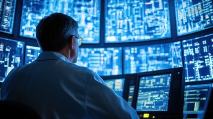 Project Manager overseeing system control in a telecommunications company