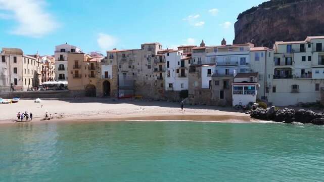 Aerial view of Cefalu sicily italy