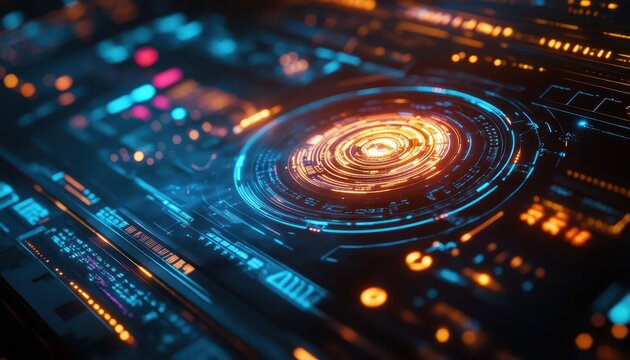 Company branding session with glowing holographic logos and sleek digital tools  Futuristic  Hologram  Minimalist