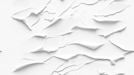 A white wall shows signs of age with cracked paint, creating a neutral background that adds texture and character to the space. The surface is clean, highlighting minimalistic aesthetSEAMLESS PATTERN