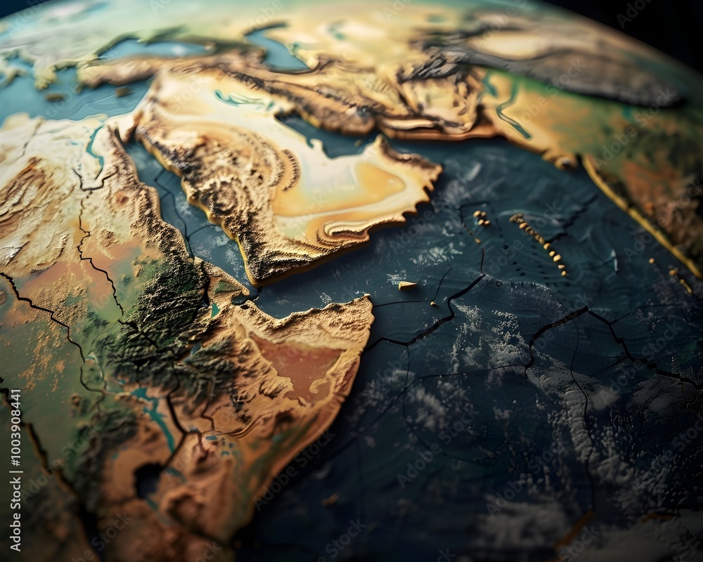 Poster detailed global map showcasing dynamic tectonic plates and fault lines of the earth