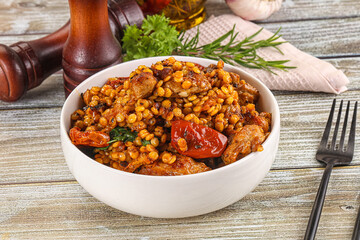 Rasted chicken meat with ptitim