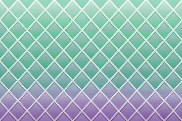 Lavender gradient crisscrossed by diagonal diamonds with interlocking green triangles