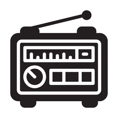 Radio flat icon. icon for apps and websites