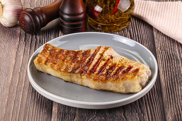 Tasty hot grilled pork loin