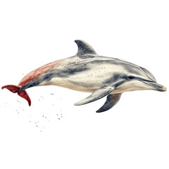 Obraz premium Dolphin Leaping Through the Water