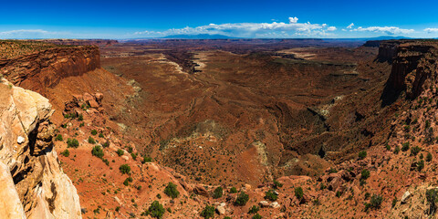 The Buck Canyon Overlook in the Island in the sky district of Canyonlands National Park Utah USA.