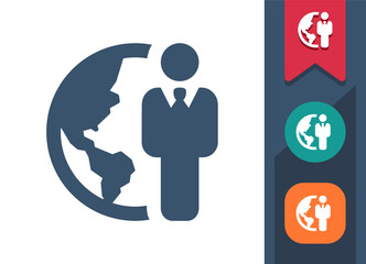 Global Business, Businessman, Politician Icon