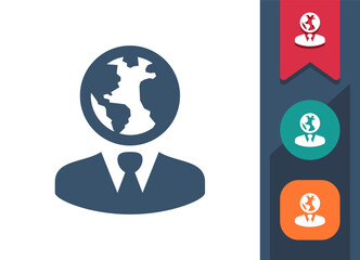 Global Business, Businessman, Politician Icon