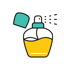 Obraz premium perfume color line icon with white background vector stock illustration