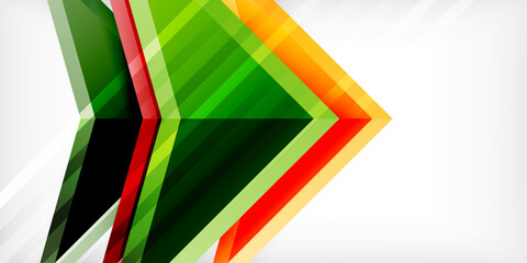 Abstract background color triangles and arrows composition. Vector Illustration For Wallpaper, Banner, Background, Card, Book Illustration, landing page