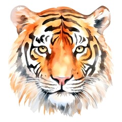Obraz premium Vibrant Watercolor Tiger for Zoo Exhibit Branding
