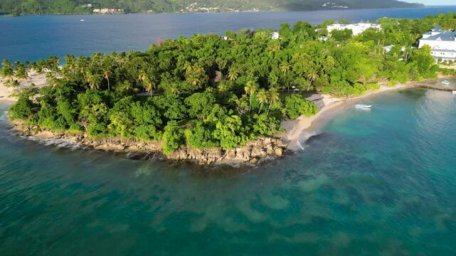 Aerial view of Cayo Levantado Dominican Republic