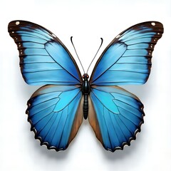 a blue butterfly isolated on a white background image