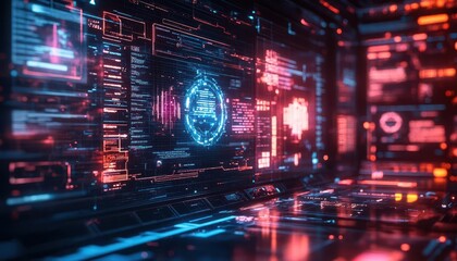 Study tips displayed on glowing digital tools in a futuristic learning space  Futuristic  Hologram  Minimalist