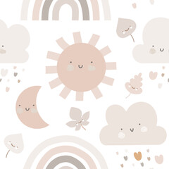 Cheerful Nursery Vector Pattern